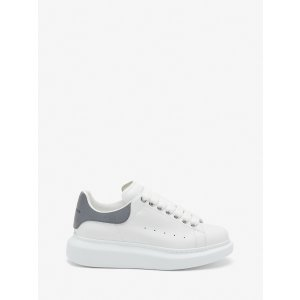 Alexander McQueen Women's Oversized Sneaker in White/grey
