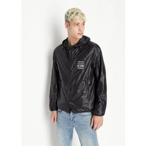 Icon logo hooded windbreaker