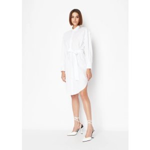 Armani Exchange Belted organic cotton poplin shirt dress