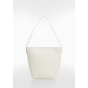Mango Leather effect bucket bag