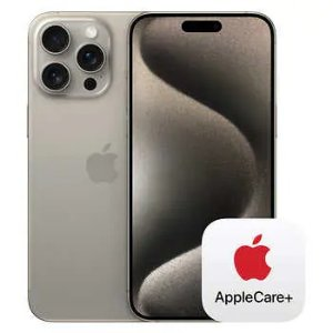 Apple iPhone 15 Pro Max with AppleCare+ (Unlocked, 512GB, Natural Titanium)