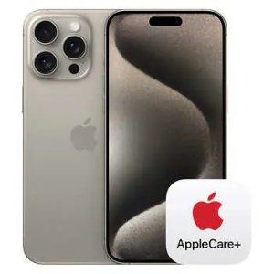 Apple iPhone 15 Pro Max with AppleCare+ (Unlocked, 256GB, Natural Titanium)