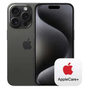 Apple iPhone 15 Pro with AppleCare+ (Unlocked, 512GB, Black Titanium)