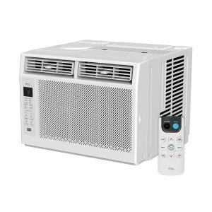 TCL 5,000 BTU Window Air Conditioner, Fan & Dehumidifier, 150 Sq. Ft., Remote Control, Easy-to-Use, Reusable Filter, White, W5W3M
