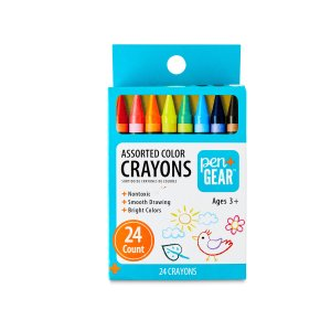 PEN+GEAR Classic Crayons, 24 Piece Count, Assorted Colors