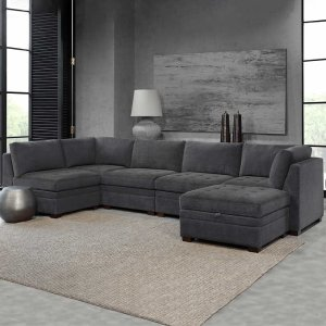 Thomasville Thomasville Tisdale Fabric Modular Sectional with Storage Ottoman