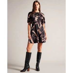 Ted Baker Gilliaa Abstract Print Mini Dress