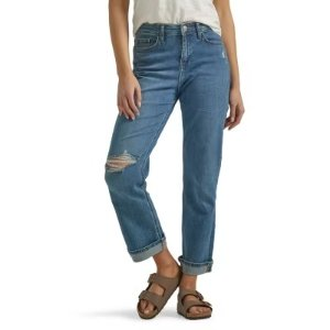 Lee Legendary Denim Stretch Fabric Womens Mid Rise Boyfriend Jean