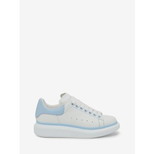 Alexander McQueen Women's Oversized Sneaker in White/powder Blue