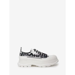Alexander McQueen Men's Tread Slick Lace Up in Black/white