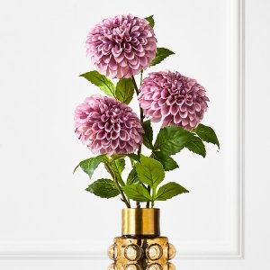 Z GALLERIE Dusty Purple Bulb Dahlia - Set of 3