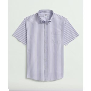 Brooks Brothers Friday Shirt, Short-Sleeve Poplin Butcher Striped