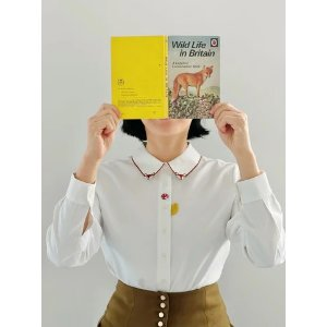 miss patina Friendly Fox Collared Shirt