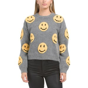Smiley Face Pullover Sweater | Women | Marshalls