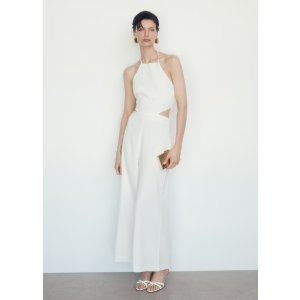 Mango Halter jumpsuit with slits