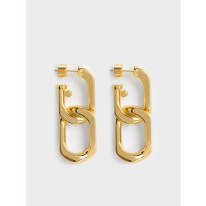 Charles & Keith Gabine Chain-Link Drop Earrings - Gold