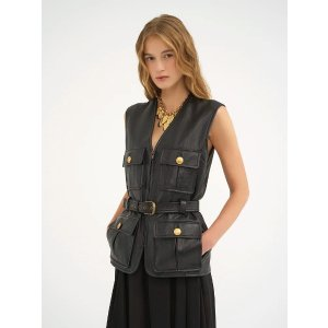 Chloe Utilitarian vest in soft leather