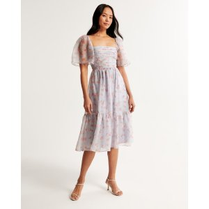 Abercrombie & Fitch Emerson Angel Sleeve Midi Dress