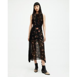 AllSaints Jules Floral Tanana Print Maxi Dress