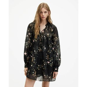 AllSaints Mindy Oversized Oto Floral Mini Dress