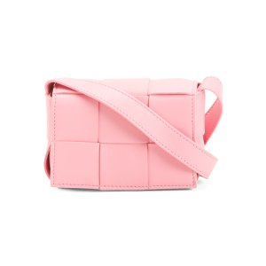 Made In Italy Leather Woven Cassette Mini Crossbody