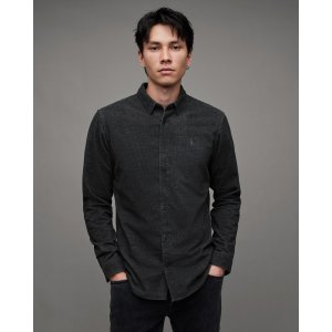 AllSaints Lorella Corduroy Ramskull Slim Fit Shirt