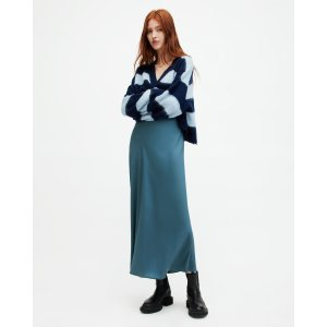 AllSaints Bryony V-Neck Midi Slip Dress