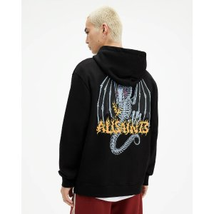 AllSaints Dragon Skull Pullover Hoodie