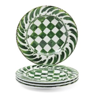 Set Of 4 9in Melamine Plates