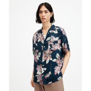 AllSaints Zinnia Floral Print Relaxed Fit Shirt
