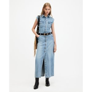 AllSaints Blair Sleeveless Denim Maxi Dress