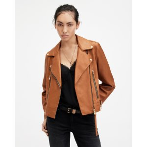 AllSaints Beale Slim Fit Leather Biker Jacket