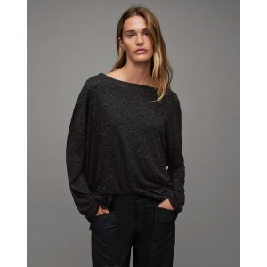 AllSaints Rita Oversized Shimmer T-Shirt