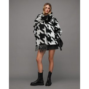 AllSaints Rosey Houndstooth Shirt Jacket