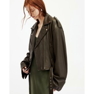 AllSaints Dayle Oversized Leather Biker Jacket
