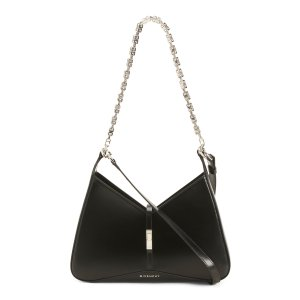 Made In Italy Small Cut Out Hobo Shiny Leather With Gg Chain Strap
