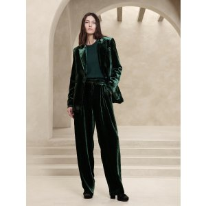 Banana Republic Norte Velvet Pleated Pant