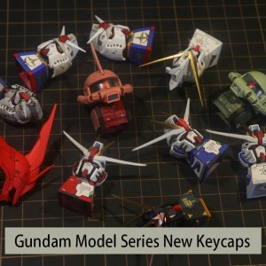 58.76US $ 30% OFF|Kawaii Gundam Model Cartoon Character The New 3D Stereo Diy Customized Mechanical Keyboard Keycap Delicate Anime Peripherals| | - AliExpress