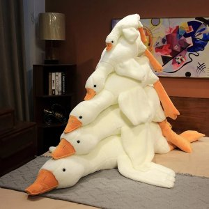 0.99US $ 91% OFF|Big Size Fluffy Duck Plush Toys Sleep Pillow Cute Animal Stuffed Swan Goose Plush Dolls Floor Mat Kids Girls Birthday Gift - Movies & Tv - AliExpress