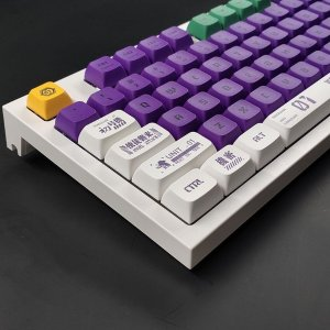 16.78US $ 44% OFF|Anime XDA Profile PBT Keycap 134 Keys Set Purple White Mechanical Keyboard Dye Subbed Teclado PC Gamer EVA Cartoon ISO Enter Key| | - AliExpress