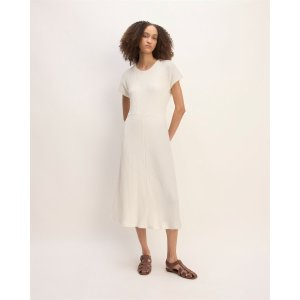 Everlane The Rib-Knit Cap-Sleeve Midi Dress
