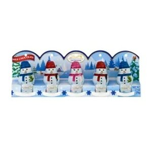 Lindt Milk Hollow Figure Snowmen 5pk