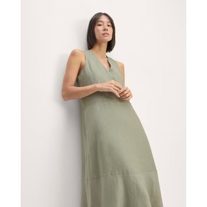 Everlane The Linen V-Neck Maxi Dress