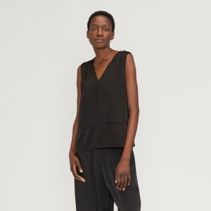 Everlane The Satin V-Neck Top