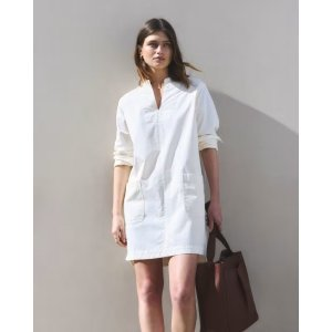 Everlane The Long-Sleeve Utility Mini Dress