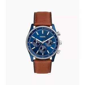 Fossil Sullivan Multifunction Brown Leather Watch