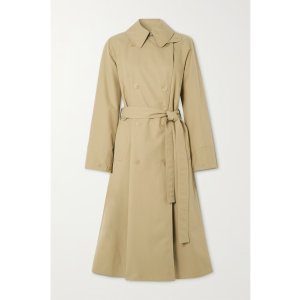 Loewe Double-breasted cutout cotton-gabardine trench coat