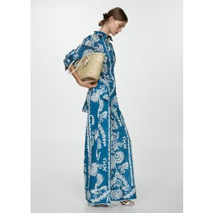 Mango Wide leg printed trousers