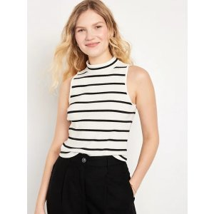 Gap Mock-Neck Rib-Knit Top
