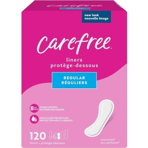 Carefree Acti-Fresh Panty Liners, Regular, Unscented - 120 Count